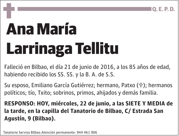 Ana María Larrinaga Tellitu