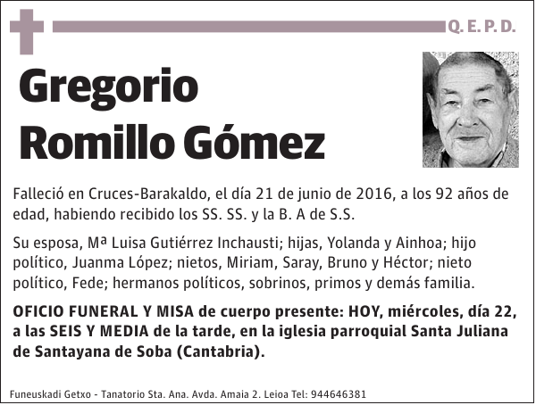 Gregorio Romillo Gómez