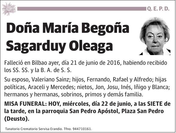 María Begoña Sagarduy Oleaga