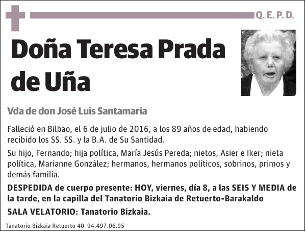 Teresa Prada de Uña