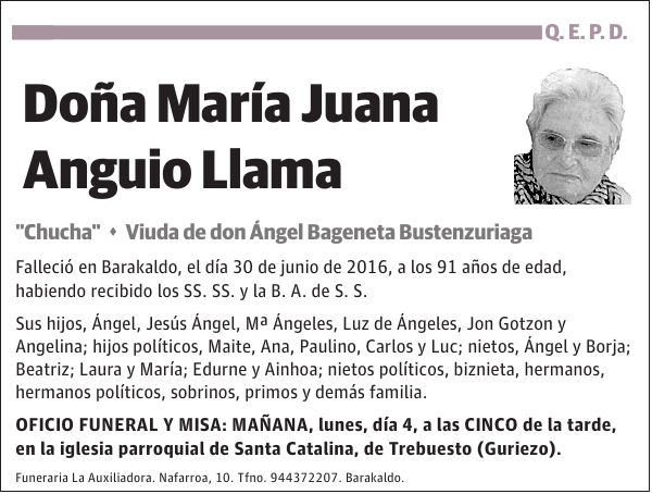 María Juana Anguio Llama