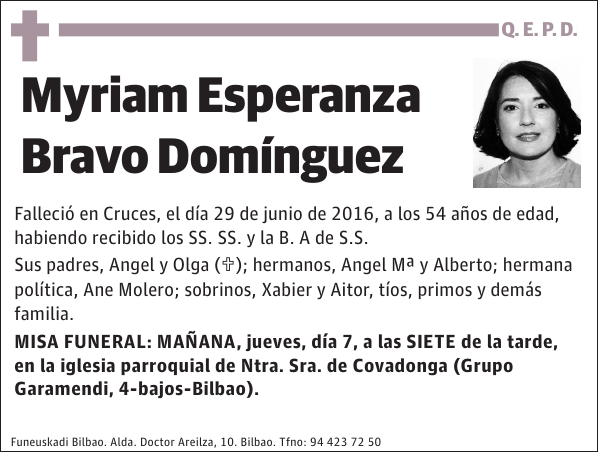 Myriam Esperanza Bravo Domínguez