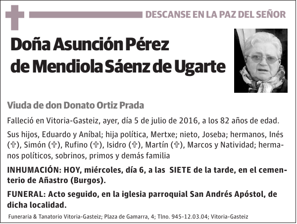 Asunción Pérez de Mendiola Sáenz de Ugarte