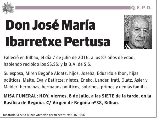 José María Ibarretxe Pertusa