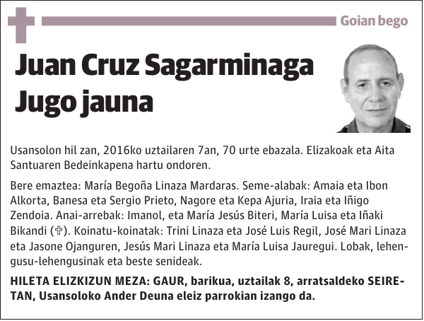 Juan Cruz Sagarminaga Jugo