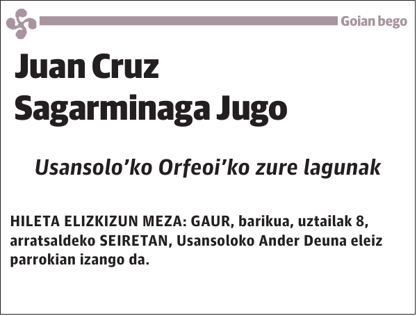Juan Cruz Sagarminaga Jugo