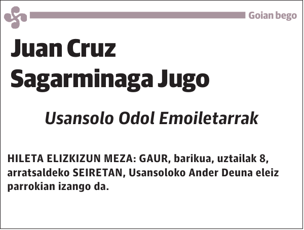 Juan Cruz Sagarminaga Jugo