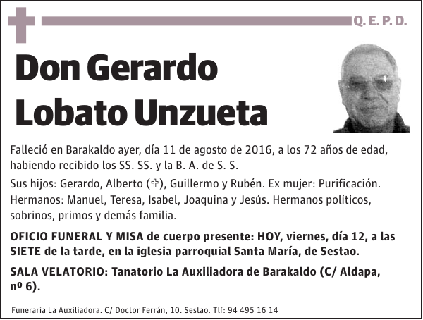 Gerardo Lobato Unzueta