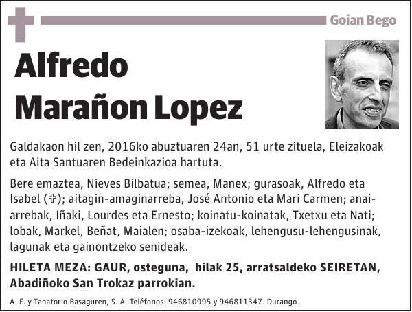 Alfredo Marañon Lopez Galdakaon