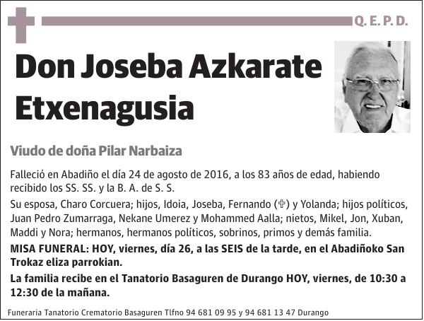 Joseba Azkarate Etxenagusia