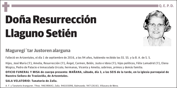 Resurrección Llaguno Setién