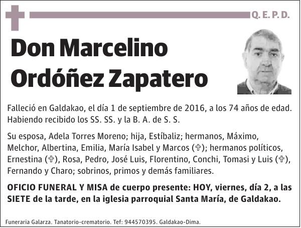 Marcelino Ordóñez Zapatero