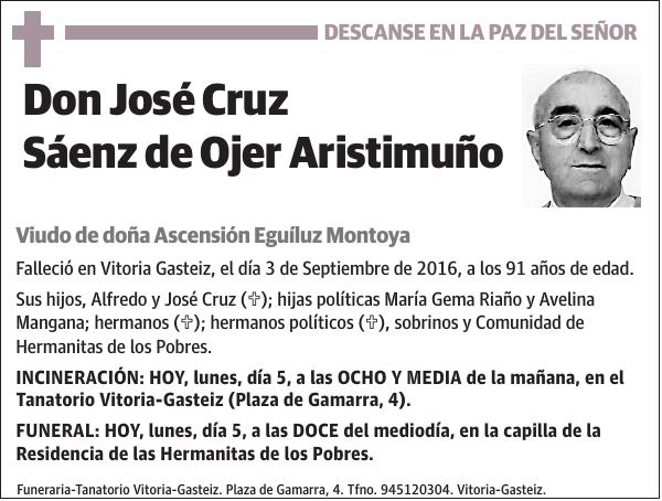 José Cruz Sáenz de Ojer Aristimuño