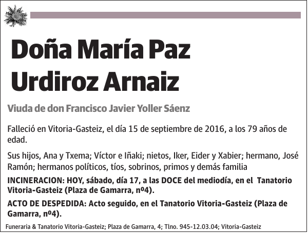 María Paz Urdiroz Arnaiz