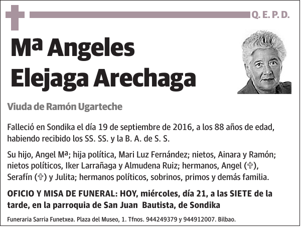 Mª Angeles Elejaga Arechaga