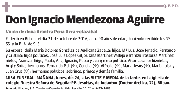 Ignacio Mendezona Aguirre