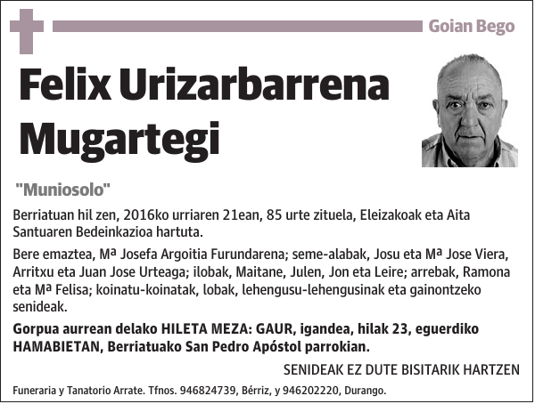 Felix Urizarbarrena Mugartegi