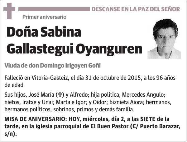 Sabina Gallastegui Oyanguren
