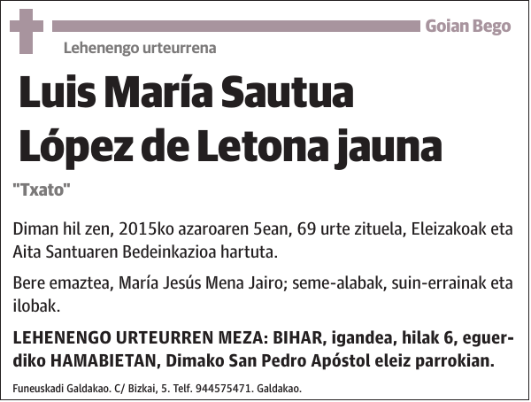 Luis María Sautua López de Letona