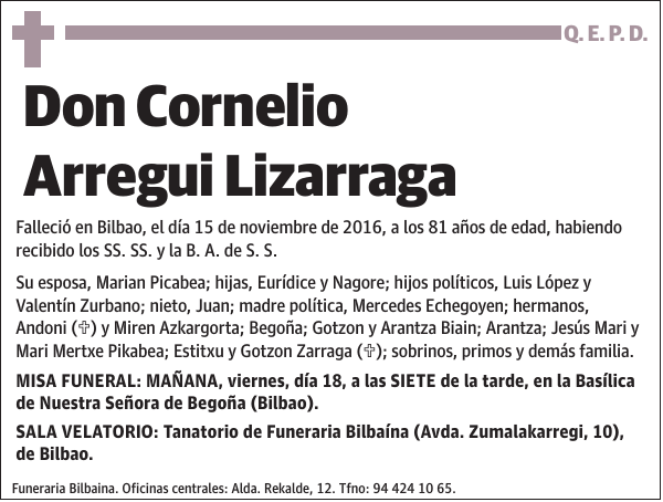 Cornelio Arregui Lizarraga
