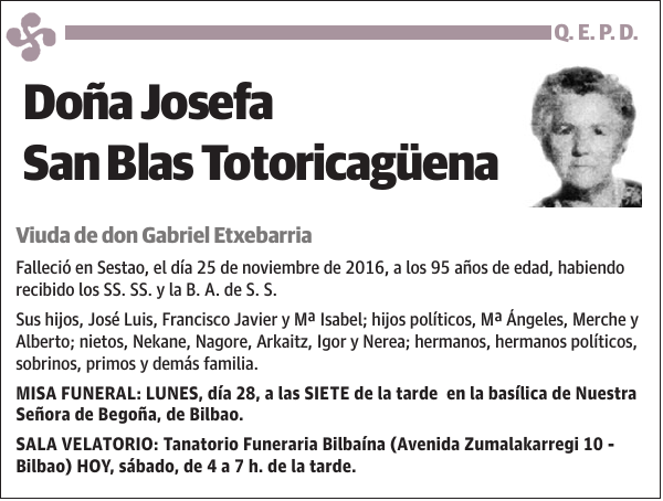 Josefa San Blas Totoricagüena