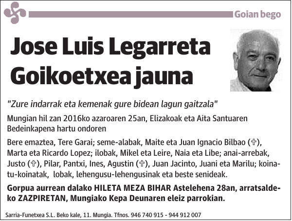 Jose Luis Legarreta Goikoetxea