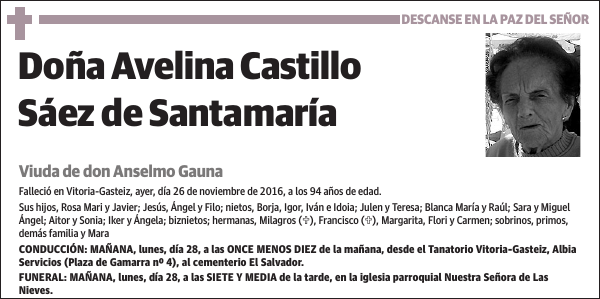 Avelina Castillo Sáez de Santamaría