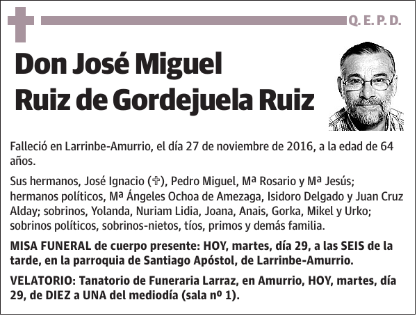 José Miguel Ruiz de Gordejuela Ruiz