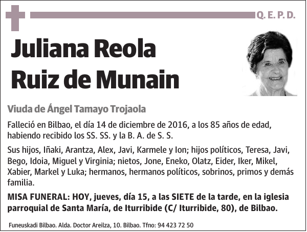 Juliana Reola Ruiz de Munain