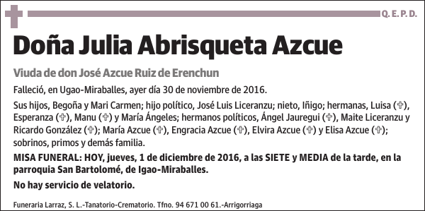 Julia Abrisqueta Azcue