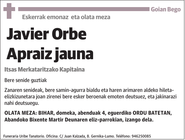 Javier Orbe Apraiz