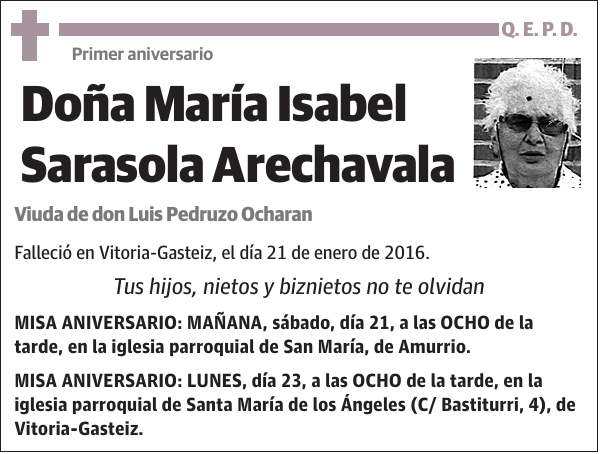 María Isabel Sarasola Arechavala