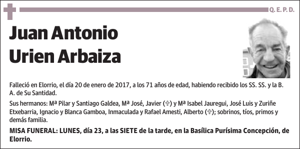 Juan Antonio Urien Arbaiza