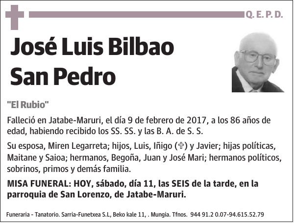 José Luis Bilbao San Pedro