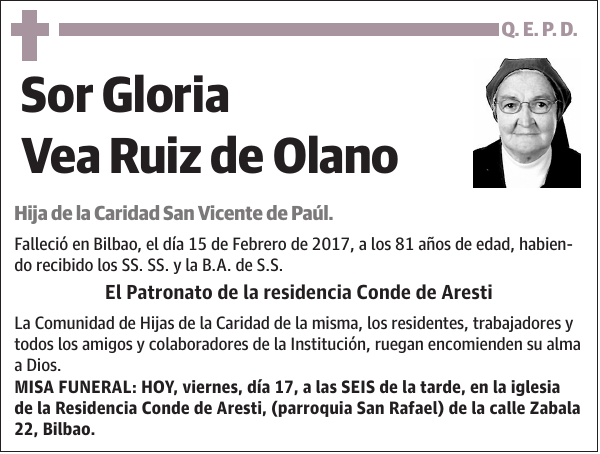 Sor Gloria Vea Ruiz de Olano
