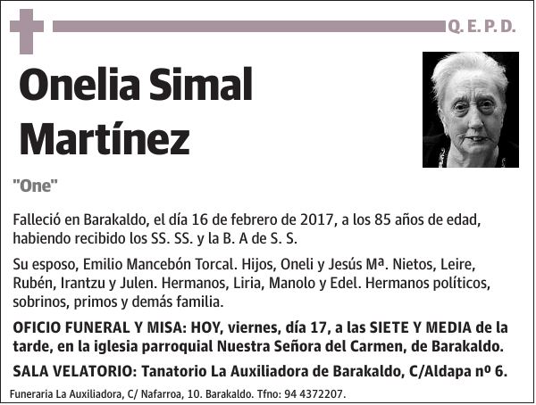Onelia Simal Martínez