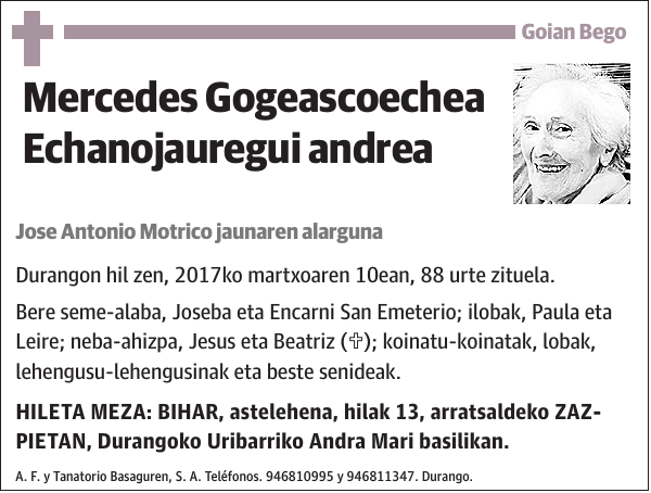 Mercedes Gogeascoechea Echanojauregui