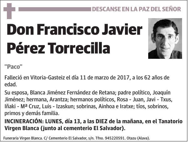 Francisco Javier Pérez Torrecilla