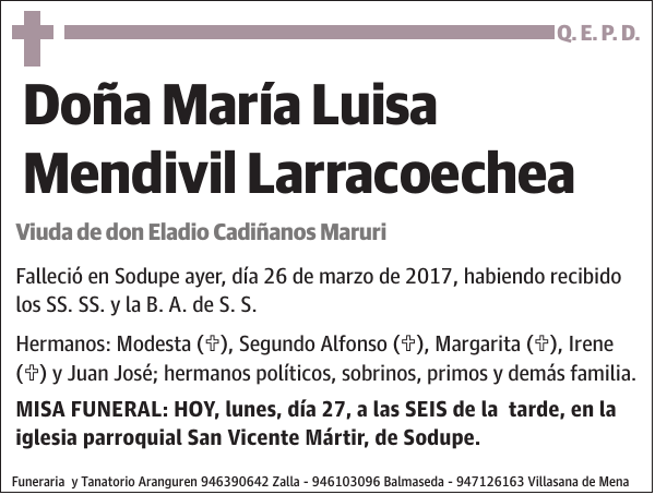 María Luisa Mendivil Larracoechea
