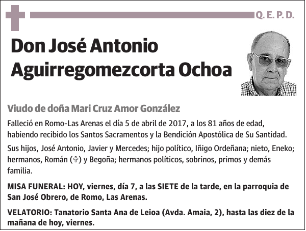 José Antonio Aguirregomezcorta Ochoa