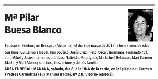 Mª Pilar Buesa Blanco