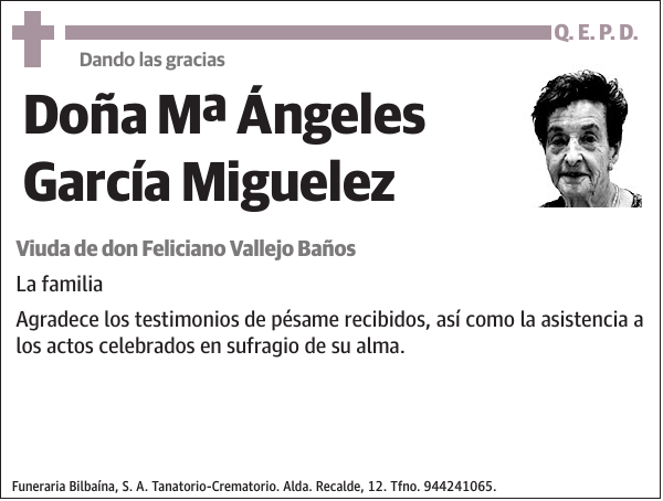 Mª Ángeles García Miguelez