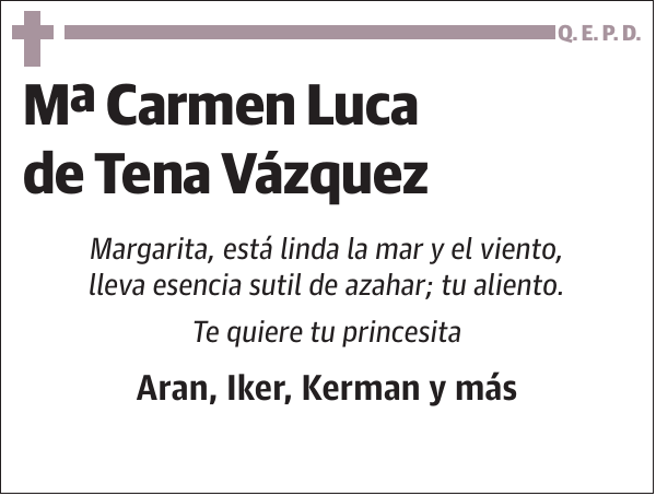Mª Carmen Luca de Tena Vázquez