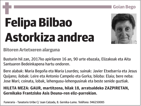 Felipa Bilbao Astorkiza