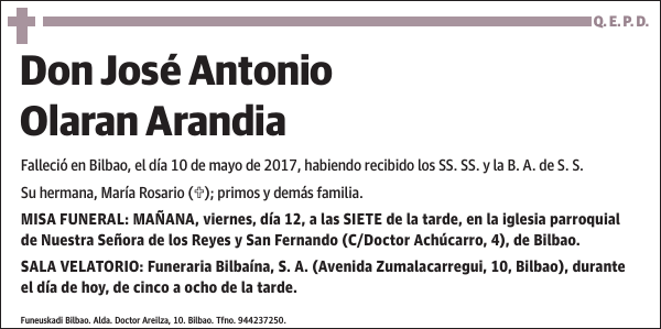 José Antonio Olaran Arandia