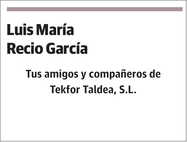Luis María Recio García