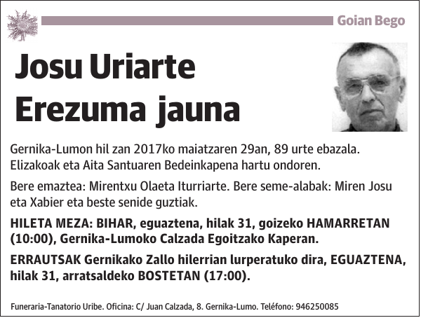 Josu Uriarte Erezuma