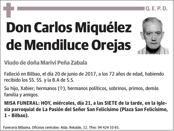Carlos Miquélez de Mendiluce Orejas