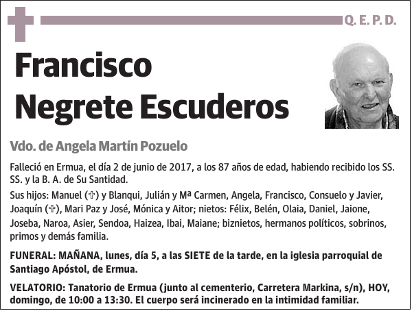 Francisco Negrete Escuderos
