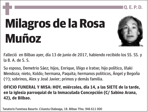 Milagros de la Rosa Muñoz